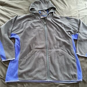 Kappa Kids Hooded Fleece Jacket - Gray & Blue